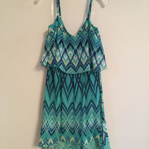 Lily Rose Blue/Green Flyaway Sundress in Women